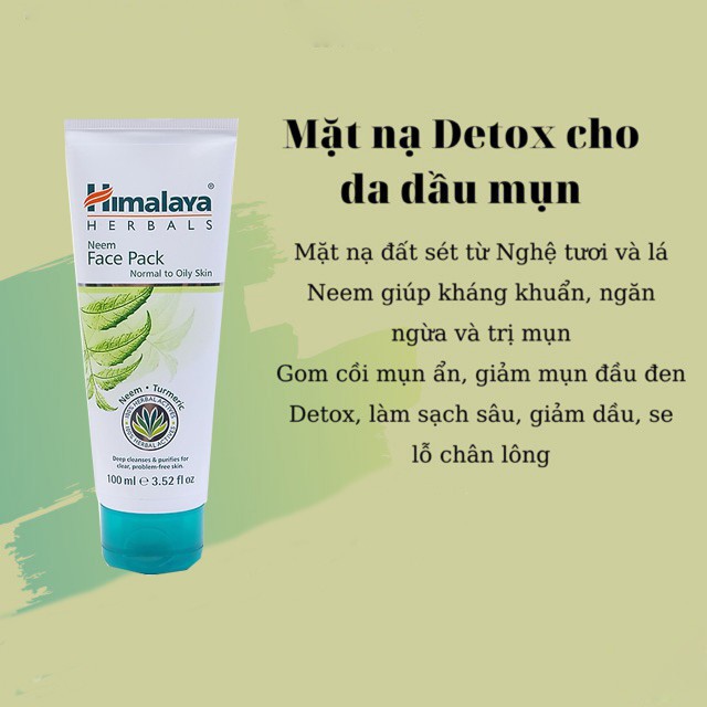 Bộ Dưỡng Da Ngừa Mụn Đầu Đen Himalaya Gentle Exfoliating Face Wash and Cleansing Blackhead