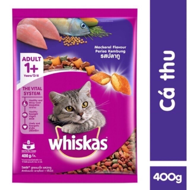 Hạt Khô Whiskas Cá Thu/ Cá Biển 400gram