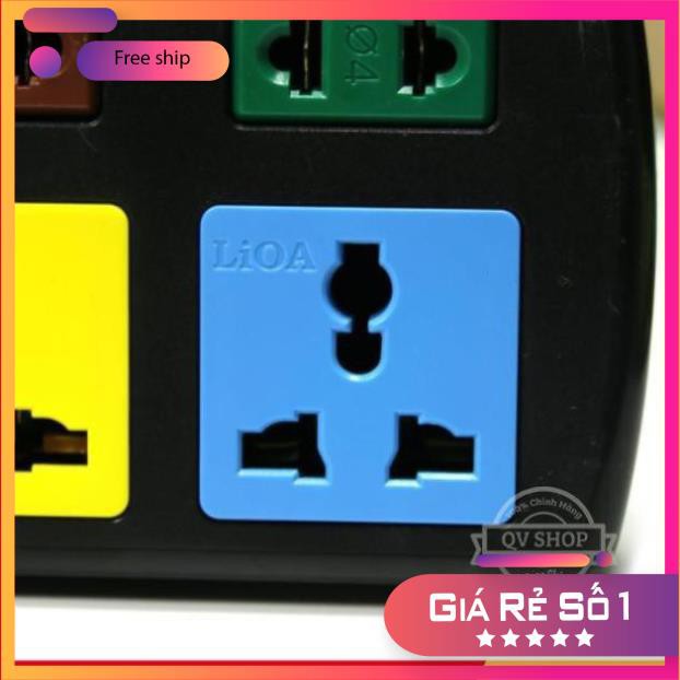 Ổ Cắm LIOA 6 ổ, 1 công tắc 2200W - Model : 3D3S32  và 3D3S52