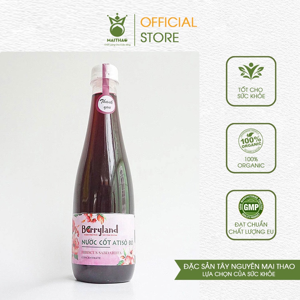 Nước cốt hoa Atiso đỏ Berryland 500ml