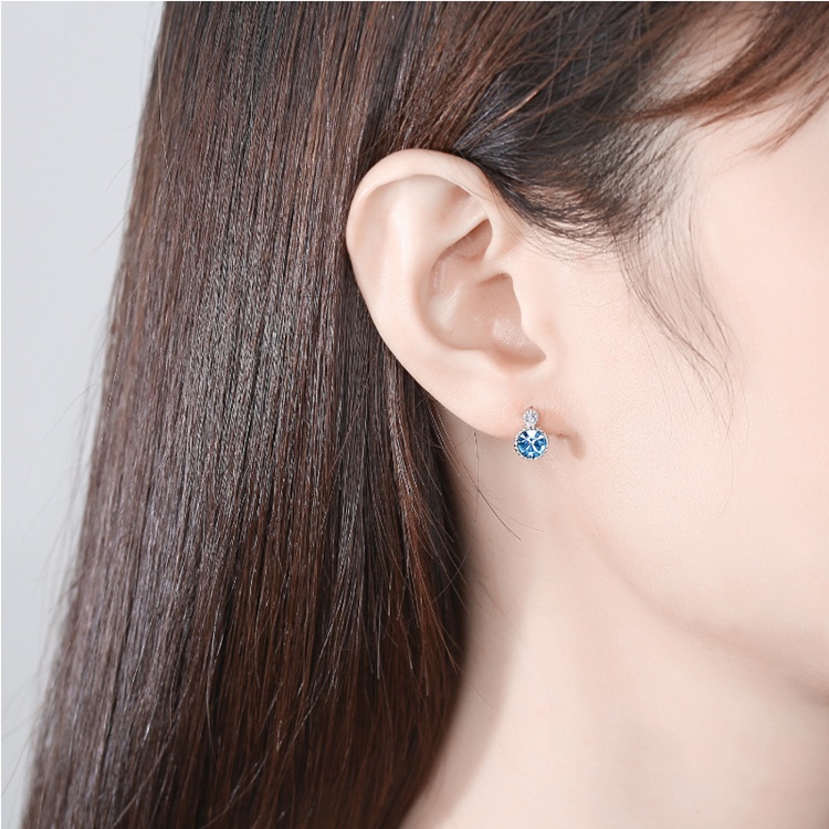 Bông tai thời trang phong cách Hàn bạc Ý S925 - HT311
