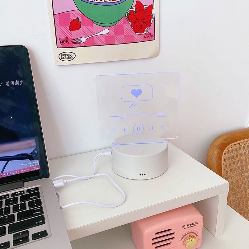 [Có sẵn] Đèn ngủ led 3D hình trái tim phong cách Hàn Quốc- Thích hợp trang trí phòng, làm quà tặng sinh nhật