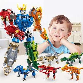 Đồ Chơi Lắp Ráp Robot Khủng Long 5 Trong 1 Cho Bé