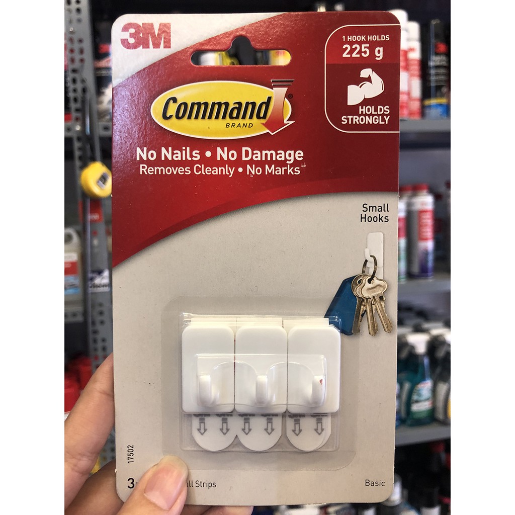 Combo 2 Móc dán tường vuông 300gr vỉ 3 cái Command 3M 17502 – Siêu Dính, Bền Chắc, Dễ Dàng Tháo Gỡ - Hàng Chính Hãng