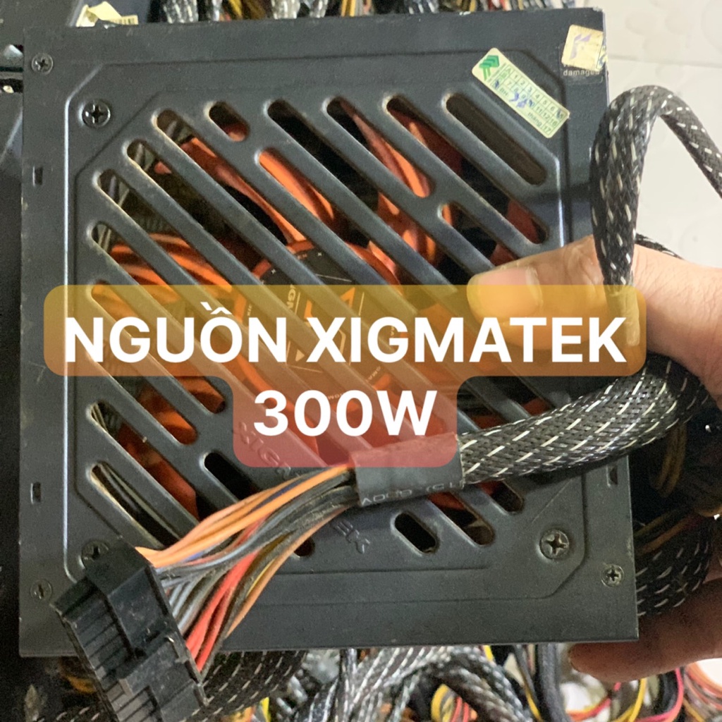 UPS N Guồn XIGMATEK  300W Fan 12 Màu Đen Dây  6P Vga  - Vi Tính Bắc Hải
