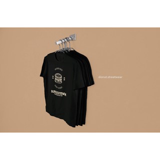 Áo thun cotton unisex burger town