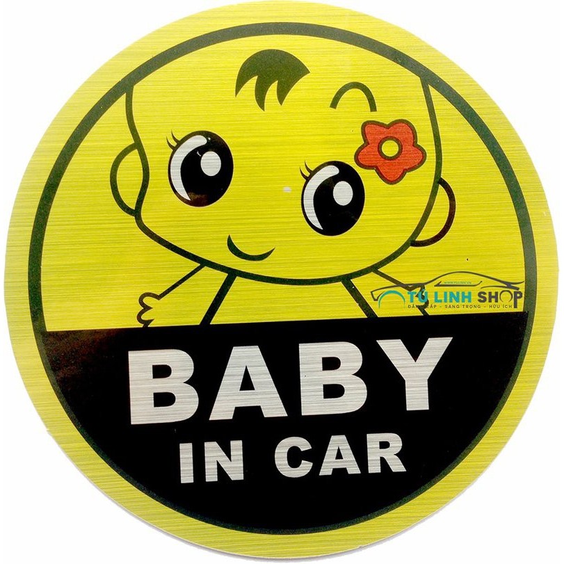 Tem Baby in Car dán đuôi xe ô tô, nhiều mẫu đáng yêu để lựa chọn