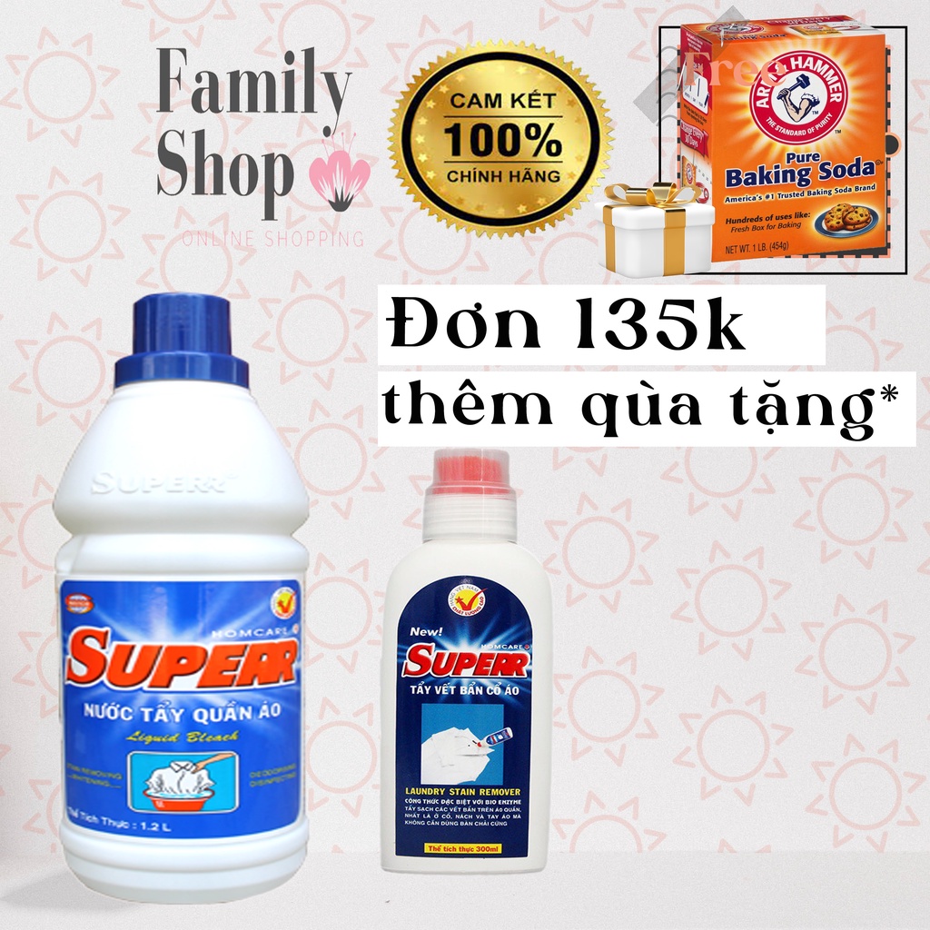 [ Có Quà Tặng Giá Trị] 1 Nước Tẩy Trắng Quần Áo Superr