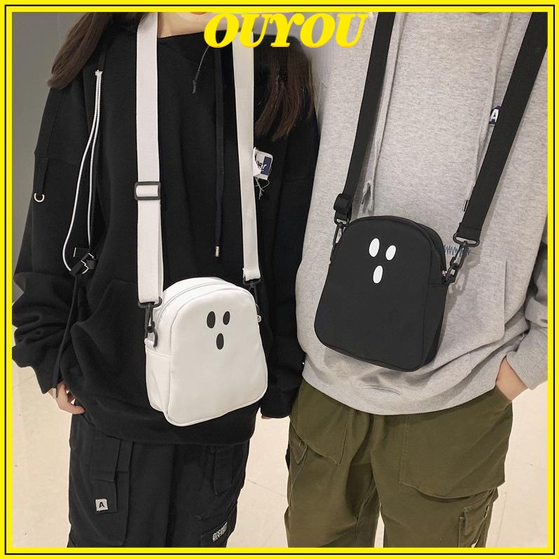 Túi đeo chéo nam nữ vải canvas cá tính đi chơi giá rẻ dễ thương