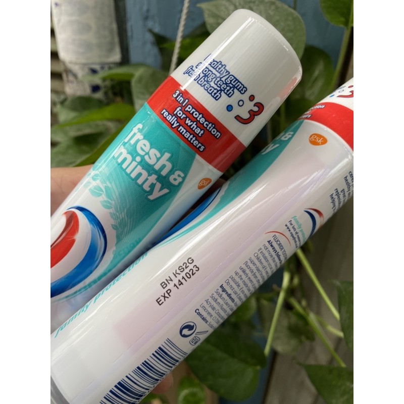 [ Date 2023 ] Kem Đánh Răng Aquafresh fresh & minty 100ml