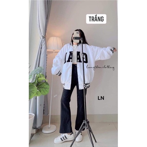 Áo khoác kaki fom rộng UNISEX_in chữ GAP mặc cho cả nam lẫn nữ fom to dưới