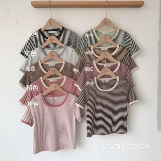 Áo Pull Kẻ Tăm Sợi Dệt Form Vừa Dáng Basic