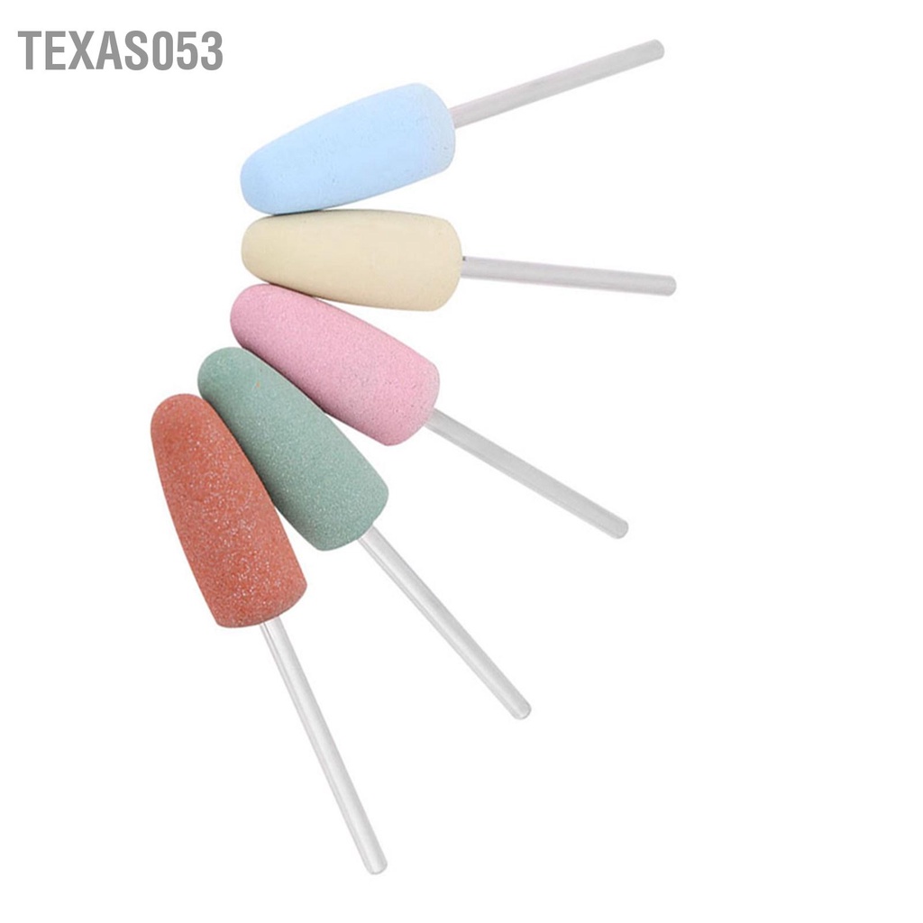 [Hàng Sẵn] Set 5 Đầu Mài Móng Silicone Làm Móng Tay gel nail Chuyên Dụng【Texas053】