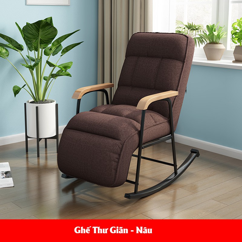 (có video + ảnh thật) Ghế sofa thư giãn bập bênh khung kim loại cao cấp BETA HOME B001