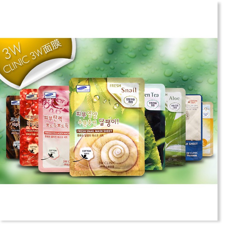 [Mã giảm giá] Mặt nạ cung cấp dưỡng chất phục hồi da 3W Clinic Fresh Coenzyme Q10 Mask Sheet 23ml