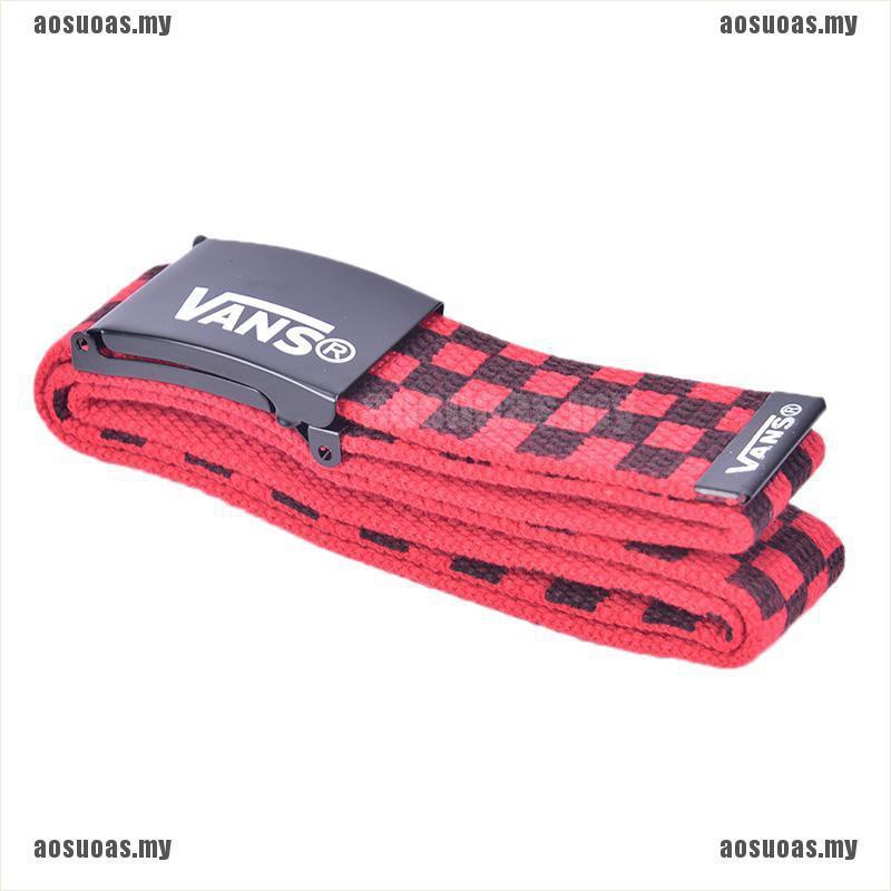 Thắt lưng bằng vải canvas họa tiết chữ VANS thời trang cho nam và nữ | BigBuy360 - bigbuy360.vn