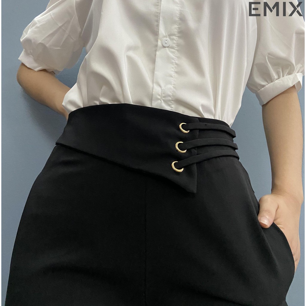 Quần ống suông lưng cao chất rủ mềm EMIX | BigBuy360 - bigbuy360.vn