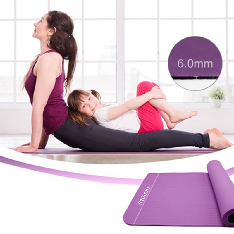 Thảm tập YoGa - Thảm tâp GYM 6mm chống trượt tập thể dục