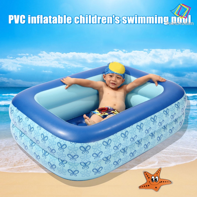 FCD☆ PVC Rectangular Inflatable Swimming Pool Children Home Courtyard Garden Swimming Pool