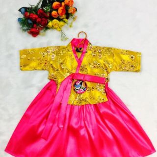 Hanbok rời chất gấm cho bé gái siêu xinh