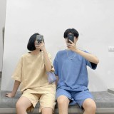 Bộ Áo Quần basic trơn nhiều màu MEANSTORE set đồ unisex nam nữ dáng rộng form oversize phong cách Ulzzang Hàn Quốc