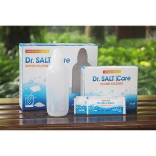 Gói muối sinh lý Dr Salf Kare và bình rửa mũi