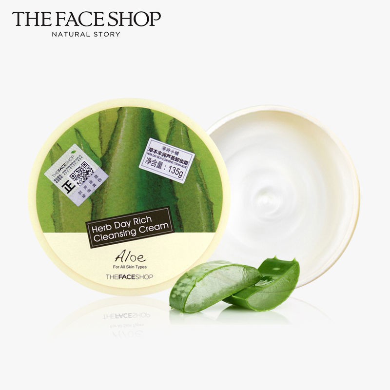 The Face Shop (Hàng Mới Về) Kem Tẩy Trang Tinh Chất Lô Hội Làm Sạch Sâu Dịu Nhẹ Không Gây Kích Ứng