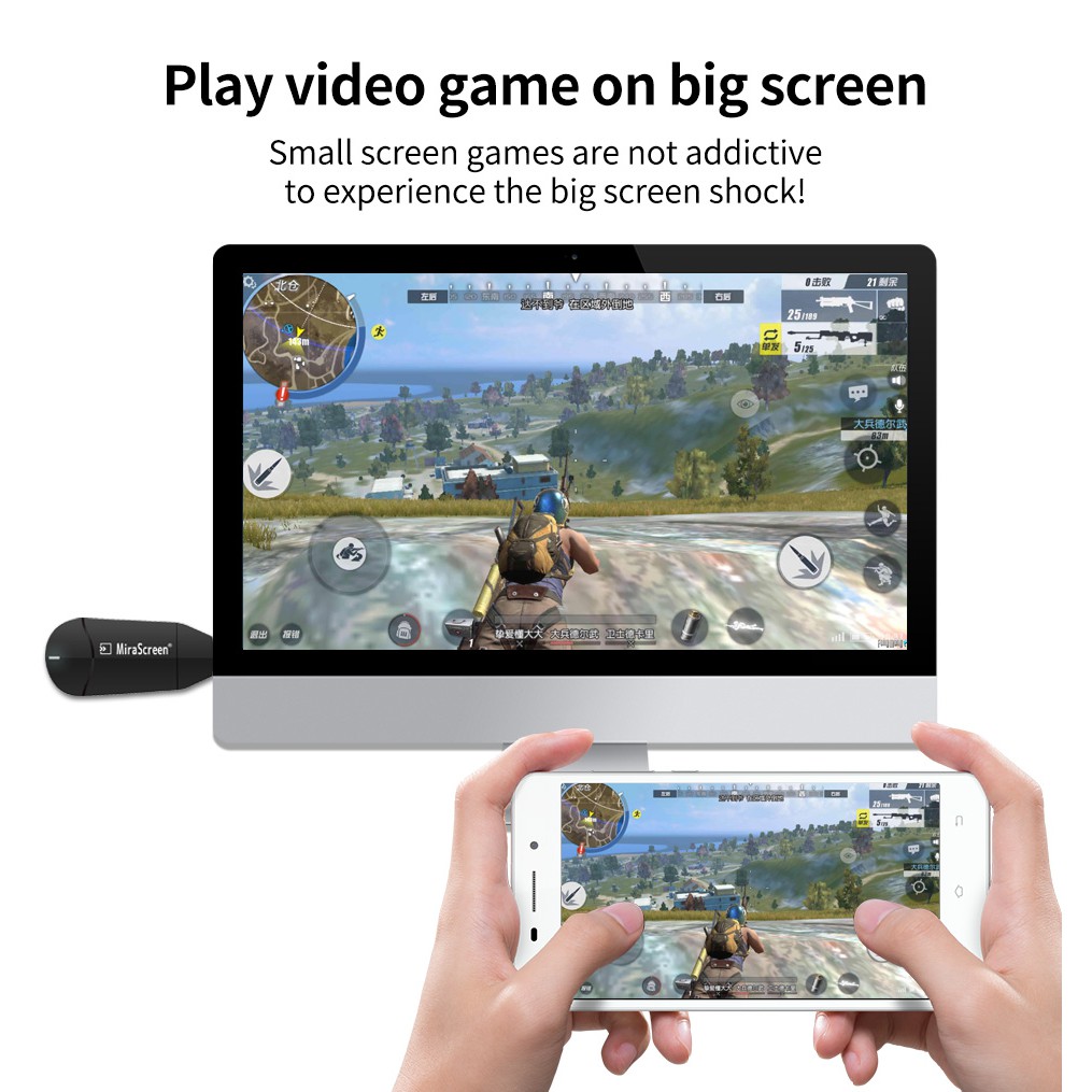 Thiết Bị HDMI Không Dây Kết Nối Điện Thoại Với TIVI FULL HD 4K 2.4 Ghz MiraScreen K6