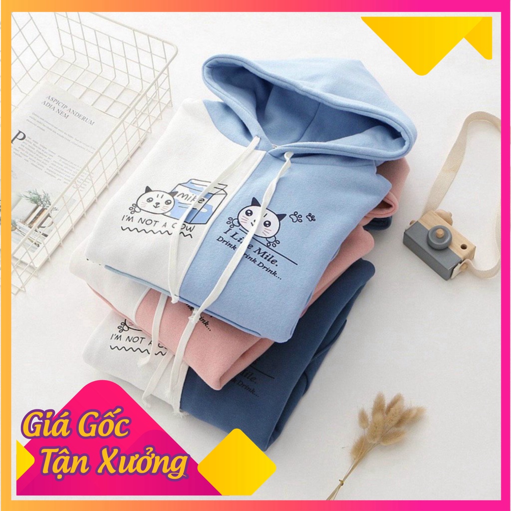 Áo khoác hoodie nam nữ, Áo hoodie nữ in hình mèo con PHỐI TÚI - Phông nỉ không kén dáng, mix cặp, mix nhóm. | BigBuy360 - bigbuy360.vn
