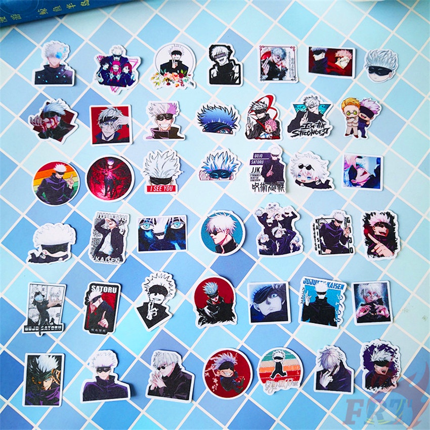 Bộ 40 miếng dán trang trí album thủ công in hình Jujutsu Kaisen. Gojo Satoru Q-2