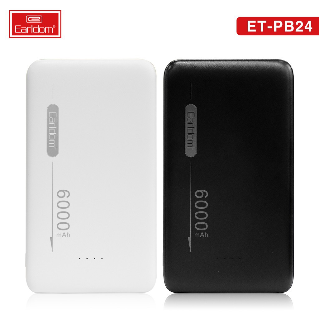 Sạc Dự Phòng Earldom 6000mAh PB - 24 [ BH 12 tháng ]