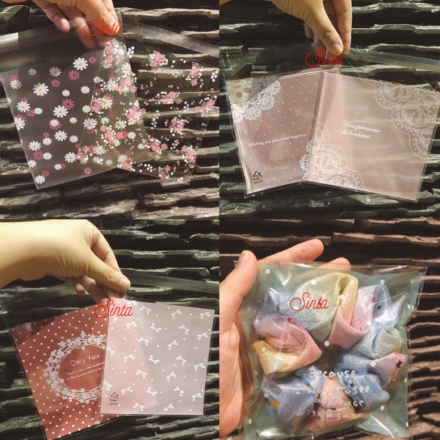 Túi dán in hình 14x14