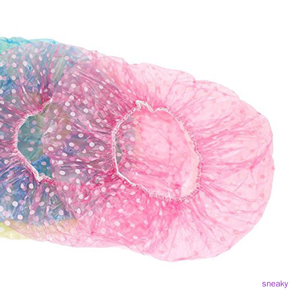 Set 6 Mũ Trùm Tóc Bằng Nhựa Trong Suốt Dùng Một Lần Tiện Dụng Cho Nữ