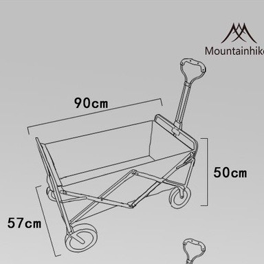 Xe kéo du lịch, dã ngoại, cắm trại gia đình gấp gọn, tải trọng 100kg, dễ lắp ráp