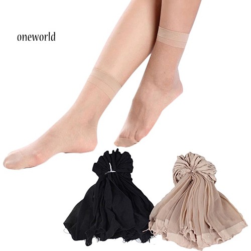 Phụ Kiện Chuyên Dụng Chất Lượng❀Set 10 Đôi Tất Ngắn Co Giãn Thoáng Khí Gợi Cảm Cho Nữ