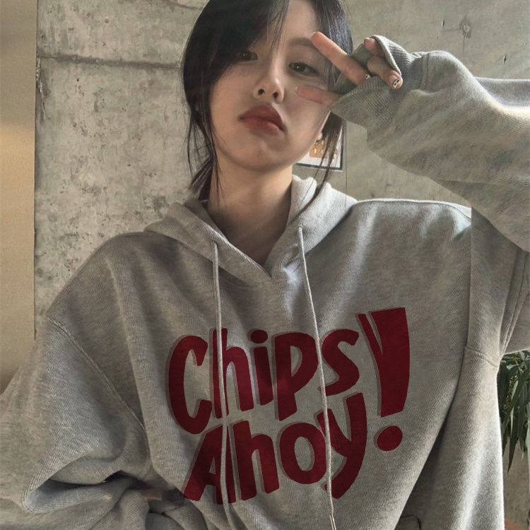 Áo Hoodie Dáng Rộng Thời Trang Mùa Đông Hàn Quốc Dành Cho Nữ