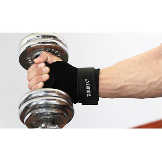 [ Sỉ & Lẻ ] Găng Tay Tập Gym - Dây Kéo Lưng - Lifting Grips Aolikes Pro ( Lót Tay & Kéo Lưng )