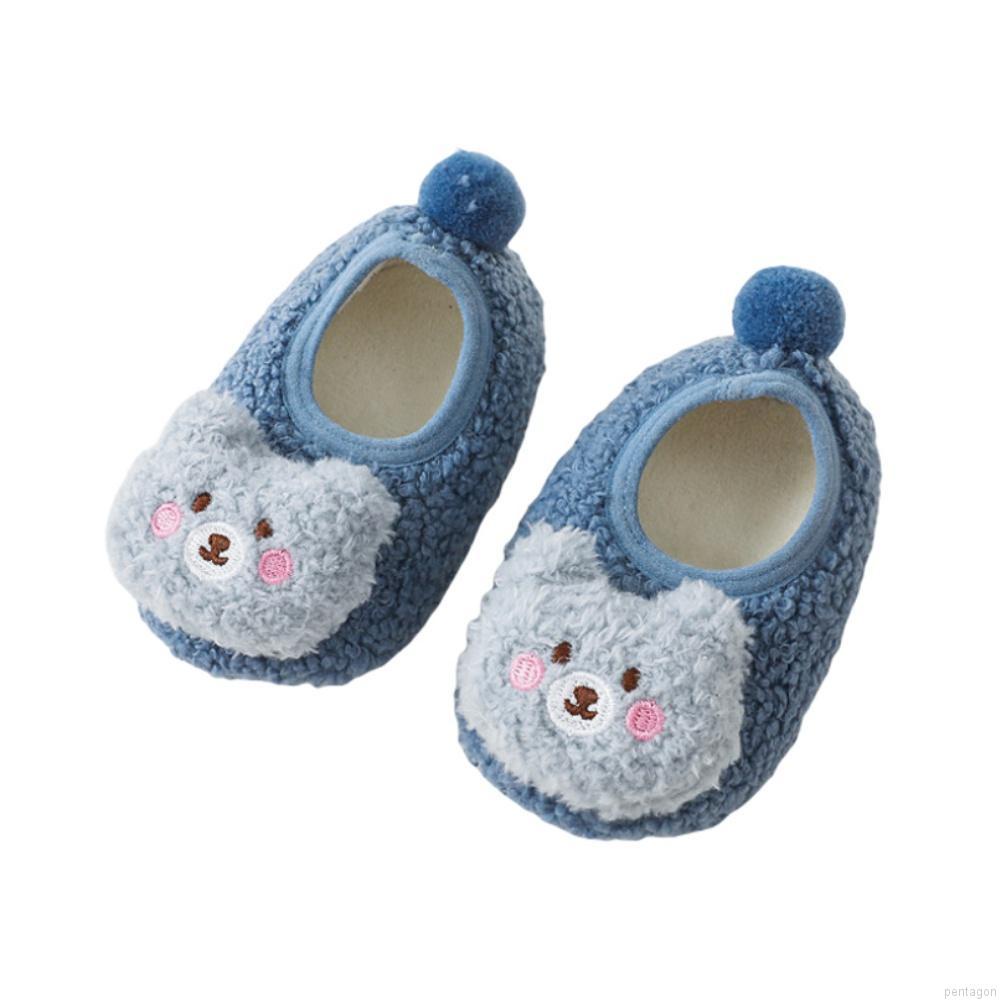 Vớ nỉ mềm mại co giãn thoáng khí chống trượt in họa tiết hoạt hình cho bé sơ sinh