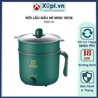Nồi lẩu mini đa năng cắm điện Xopi Store 1,8L, Nồi lẩu điện nấu mì, sào nấu, hấp