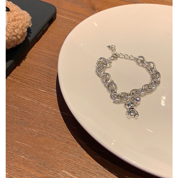 [Mới] Vòng Đeo Tay Mặt Hình Gấu Bằng Hợp Kim Quyến Rũ Cho Nữ / Dây Chuyền Trang Sức Hàn Quốc Thích Hợp Làm Quà Tặng