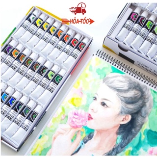 [SUGI ART SHOP] Bộ màu Acrylic MARIES  12/18/24/36  dạng Tuyp (12ml, hộp giấy)