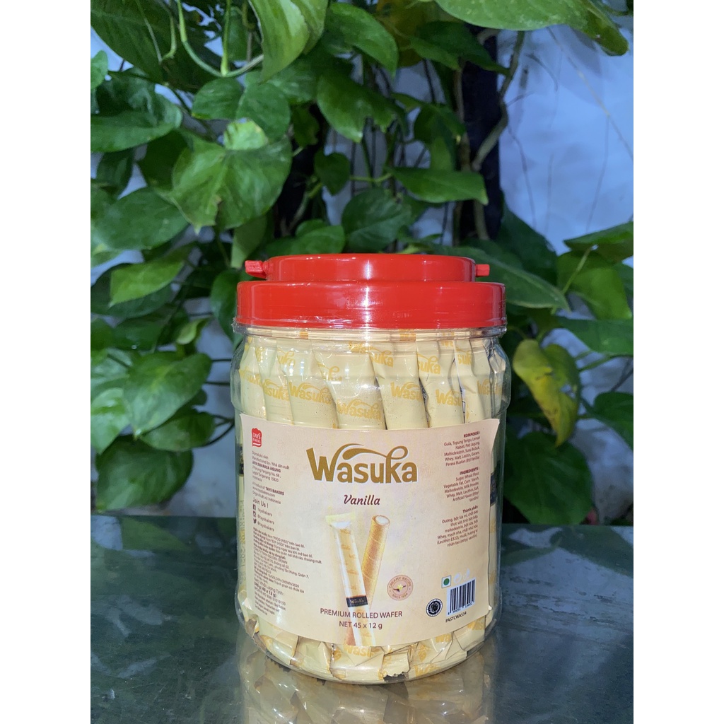 Bánh Quế Wasuka Premium Rolled Wafer Vị Vani (Hủ 45 cây x 12g) | WebRaoVat - webraovat.net.vn