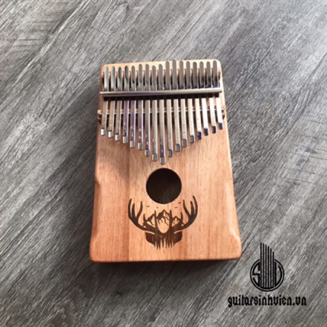 Đàn kalimba gỗ có tặng kèm phụ kiện cho người mới ( búa gõ chỉnh phím, bao đựng,....)