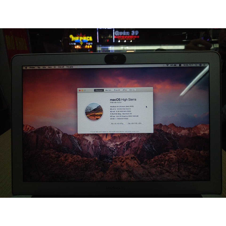 MacBook Air Cũ 13 inch Core i5 (Early 2016)