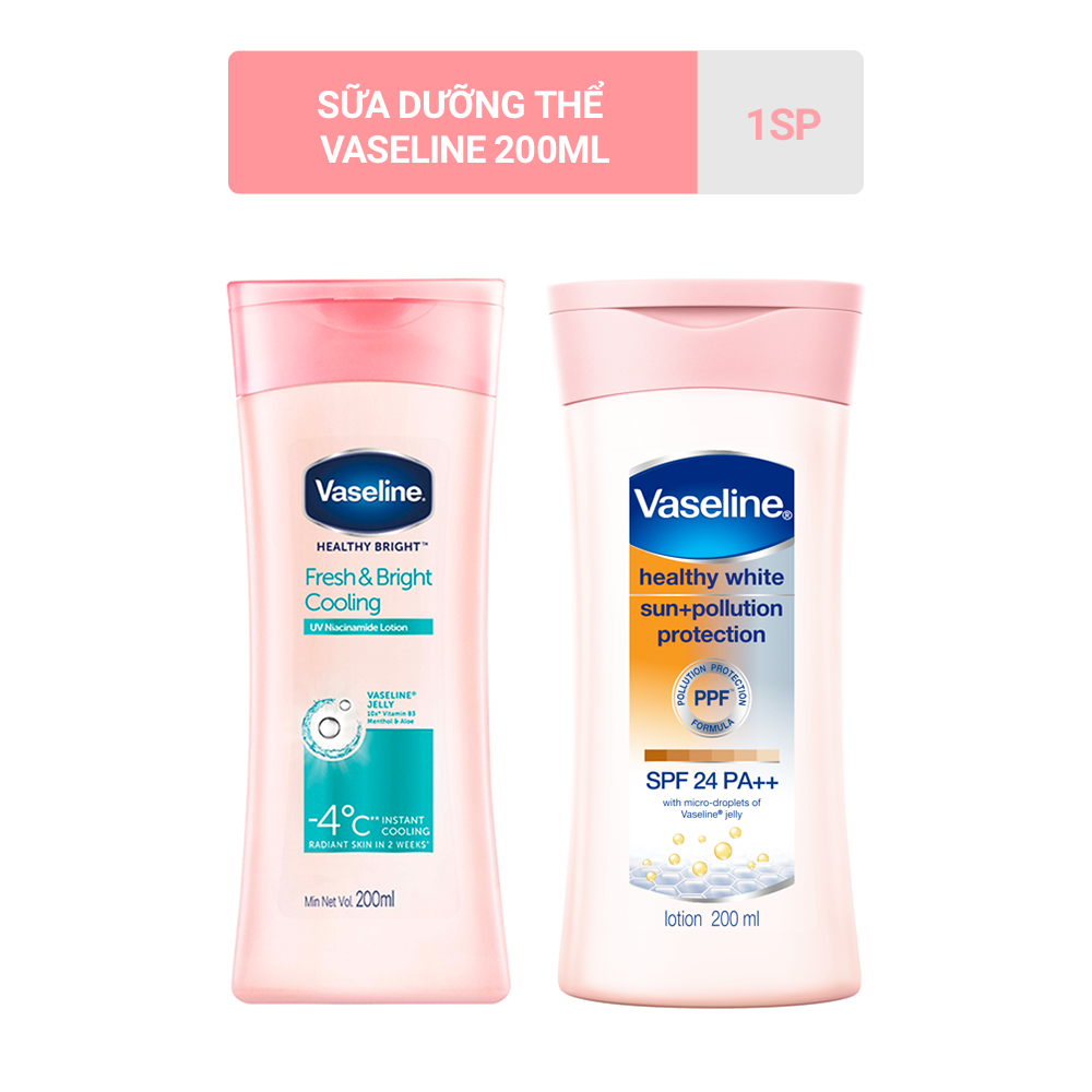 [HB GIFT] Dưỡng thể trắng da Vaseline 200ML - Giao ngẫu nhiên