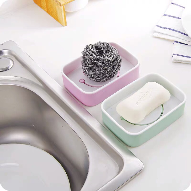 [Loại tốt] Khay Để Bánh Xà Phòng 2 Lớp Đáy Kín Hình Mặt Cười [ĐỂ TRÊN BỀ MẶT] 88217 Korea Store 88