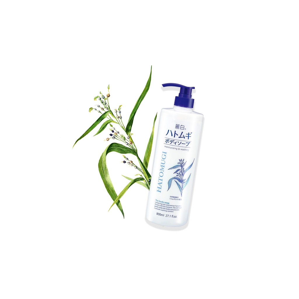 Sữa Tắm Dưỡng Sáng Da HATOMUGI Moisturizing &amp; Washing 800ml