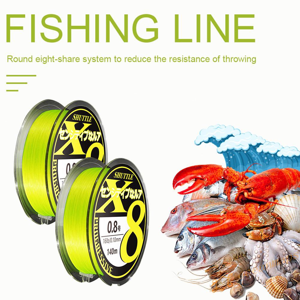 【Popular】8 Strand PE Main Line Strong Wear-Resistant Anti-Bite Lure Fishing Sub-Line