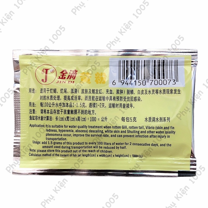 Jindi Gói Vàng - Tetra Vàng - Xử Lý Nấm Cho Cá Cảnh