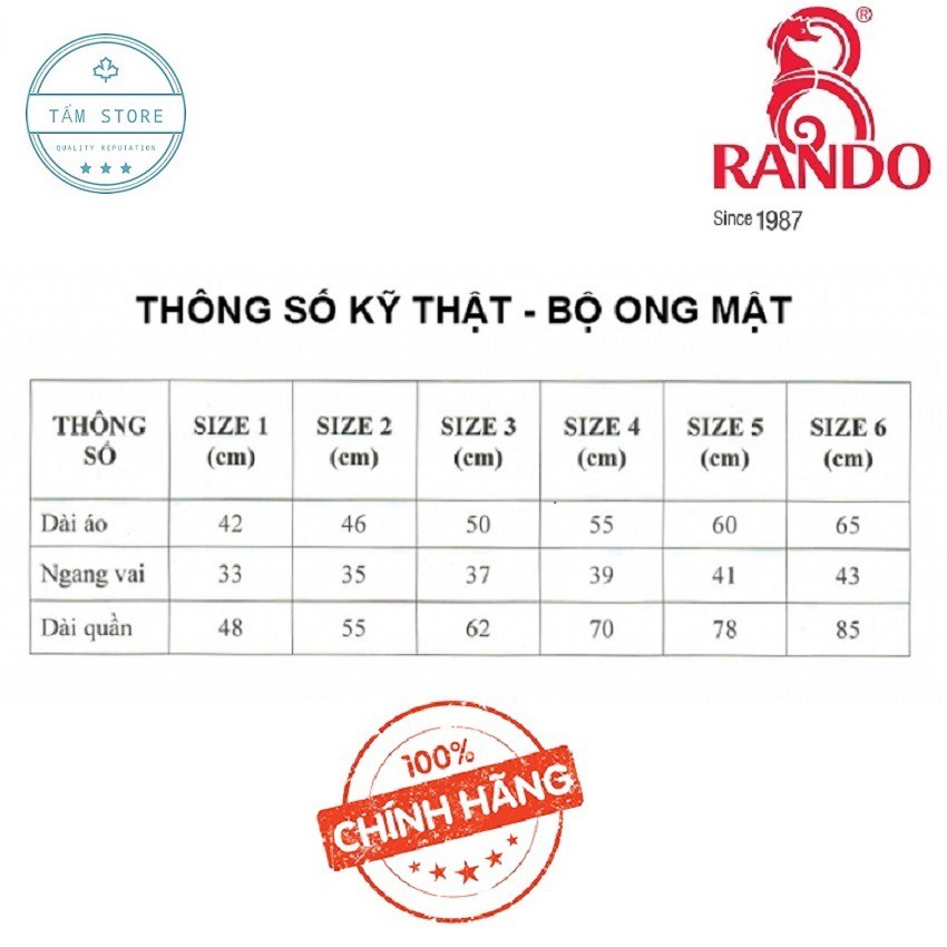 Áo mưa Rando trẻ em bộ ong mật  Size 4 : 1.2 – 1.3 m